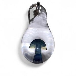 Custom Glass Blown Mushroom Pendant
